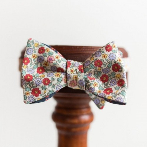 Детская эксклюзивная галстук-бабочка с цветами, «Smiley»