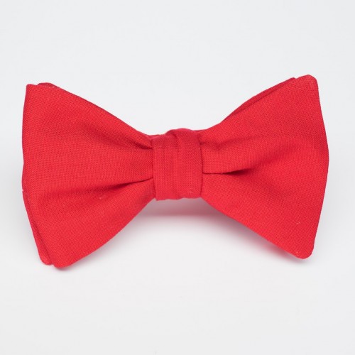 Красная галстук-бабочка, 100% хлопок, «Simple Red Dark»