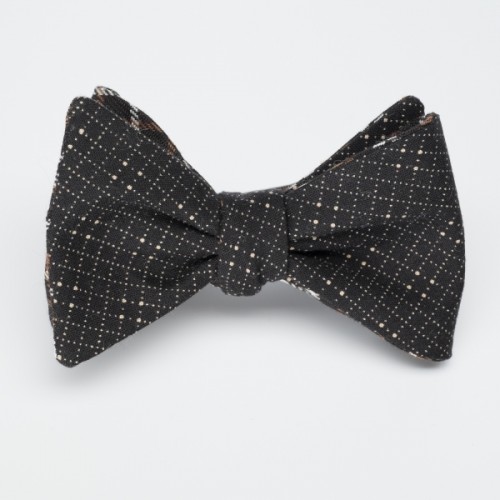 Черная галстук-бабочка, 100% хлопок, «Mazarin Black»