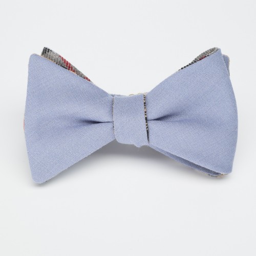 Двухсторонняя голубая галстук-бабочка, «Simple Blue Light»