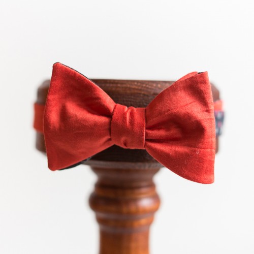 Эксклюзивная красная галстук-бабочка, 100% хлопок «Simple red»